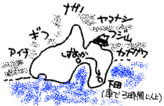 下田の位置の絵