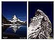 氷河湖Riffelseeに映るMatterhorn & Matterhorn Hoernli稜